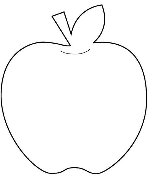 Яблоко Apple Template Shape Templates Templates Printable Free