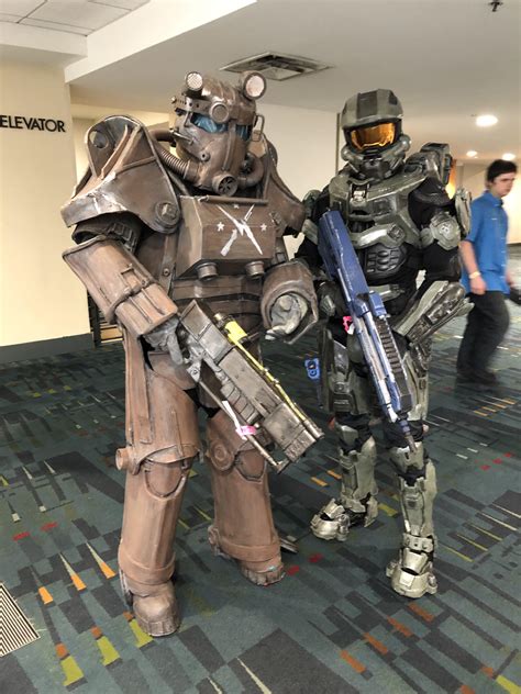 my t 45 power armor i wore to heroescon r falloutcosplayers