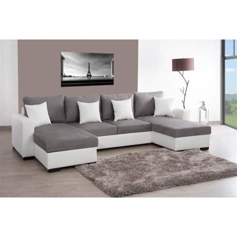 Annonces payantes pour ensemble canape angle fauteuil salon de jardin la meilleure sélection de sites marchands du web. ALMA Canapé d'angle U convertible 5 places - Tissu gris et ...