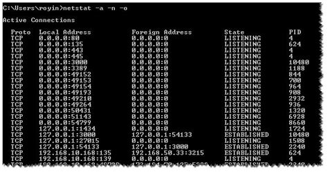 Search port 80 in netstat. windows 7 - netstat with process name? - Super User