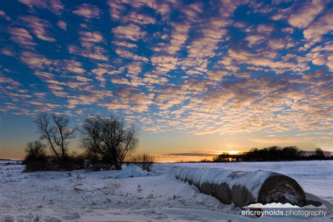 Sunset Over Snowy Fields By Eric Reynolds Landscape Photographer