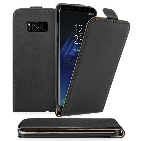 Caseflex Samsung Galaxy S8 Real Leather Flip Case Black At Mobile