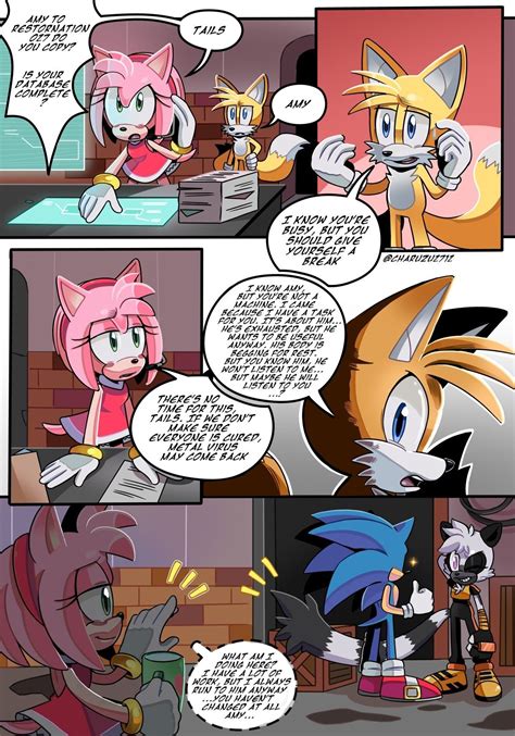 Sonic And Amy Sonic Boom Amy Rose Sonamy Comic Thanks My Friend