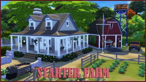 Starter Farm House The Sims 4 Speed Build Ts4 Youtube