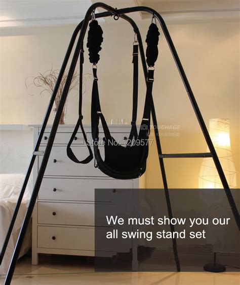 Fantasy Sex Swing Stand And Wrist Restraints Clamp Belt Sex Toys For