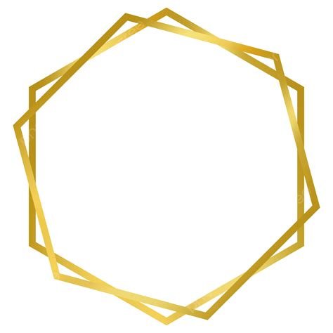 Luxury Hexagon Gold Frame Frame Gold Hexagon Png Transparent Image