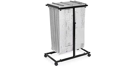 Mobile Blueprint Storage Rack Only Black