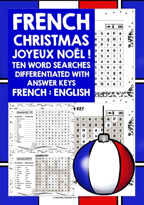 French Christmas Word Searches In 2021 Christmas Word Search