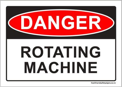 Rotating Machine Danger Sign Health And Safety Signs