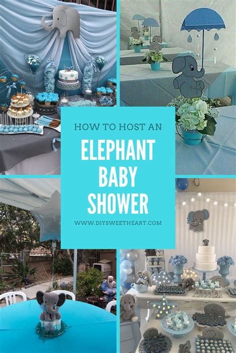 Elephant Baby Shower Decorations Navy Blue And Gray Elephant Decor