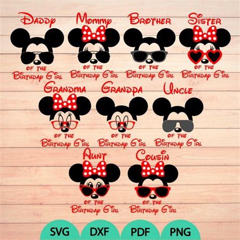 Download Minnie birthday girl svg Mouse family set svg Mouse family ...