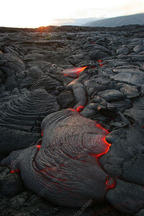 Pahoehoe Lava Kilauea Volcano Hawaii Stock Image C0278768