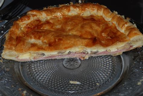 Tourte feuilletée jambon et gouda