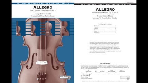 Allegro Arr Deborah Baker Monday Score Sound YouTube