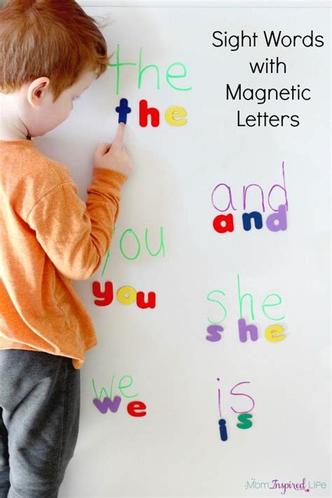 Spelling Sight Words With Magnetic Letters Sight Words Kindergarten