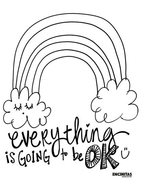 Everything Is Going To Be Ok Coloring Page Vertical Coloring Nation