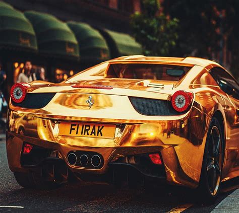 Golden Ferrari Hd Wallpaper Peakpx