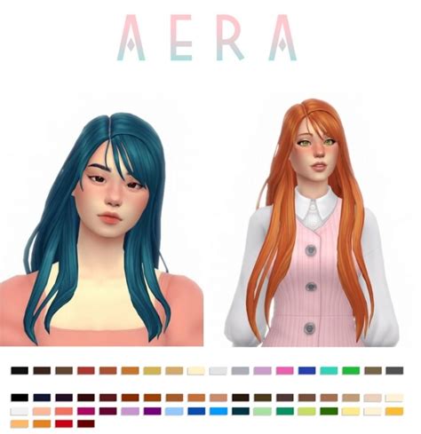 Aera Hair 40 Puppy Crow Colors At Simandy Sims 4 Updates