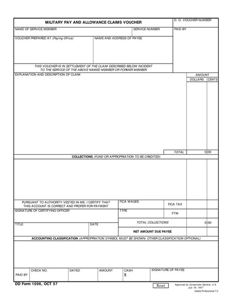 Dd Form 1096 Fill Out Sign Online And Download Fillable Pdf