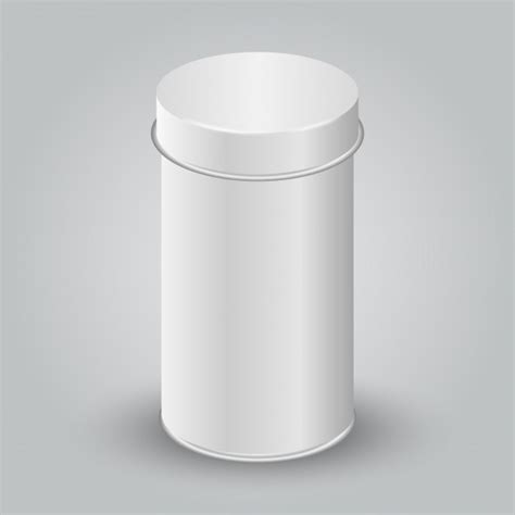 Download Mockup of white blank tincan packaging. tea, coffee, dry ...