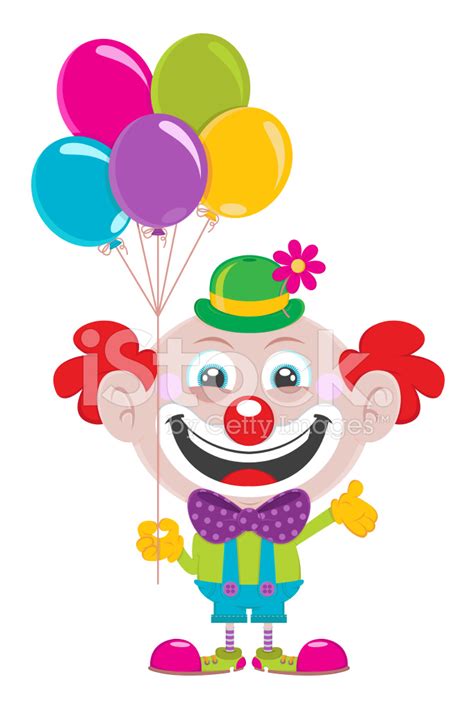 Clown With Colorful Balloons Stock Vector Freeimages Com