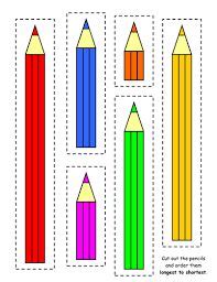Image result for ordering length worksheets | Math activities preschool