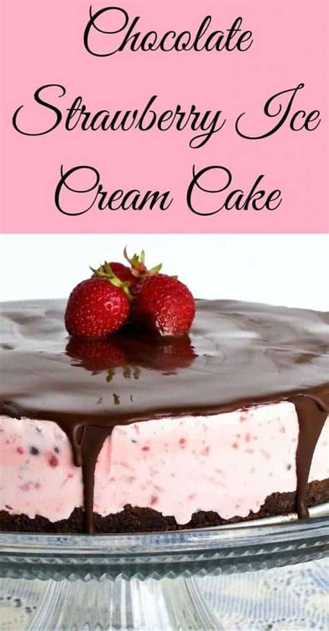 Chocolate Strawberry Ice Cream Cake Homemade Food Junkie