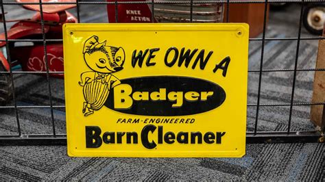 Badger Single-Sided Embossed Tin Sign at The World’s Largest Road Art