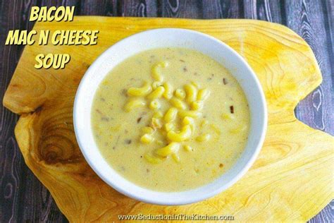 Our baked macaroni & cheese recipe is just as easy to make since you start with creamy cheesy condensed cheddar cheese soup! Bacon Mac n Cheese Soup is a soup version of the ultimate ...