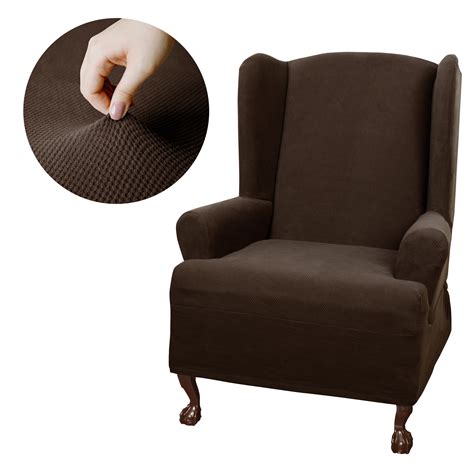 Compared with 1 piece wing chair cover, there is one more cushion cover. Mainstays Pixel 1-Piece Stretch Wing Chair Slipcover ...