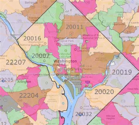 Washington Dc Zip Code Map Updated Map