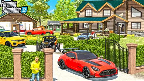 Millionaire Mansion Private Gate Luxury Cars Farming Simulator
