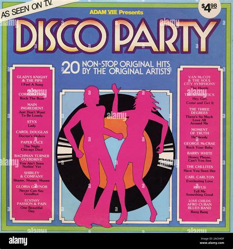 Disco Party Vintage Vinyl Album Cover Stock Photo Alamy