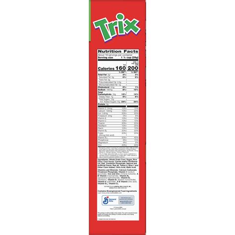 Trix Cereal Nutrition Facts Besto Blog