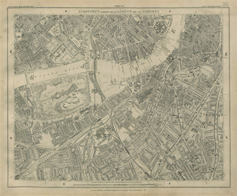 Stanford Library Map Of London Sheet 14 Chelsea Battersea Pimlico