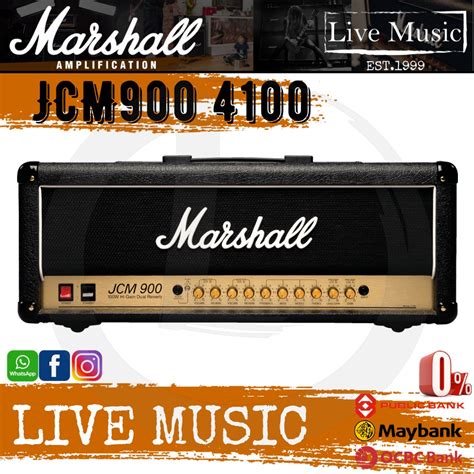 Marshall Jcm900 4100 100watt Reissue Tube Guitar Amp Head Shopee Malaysia