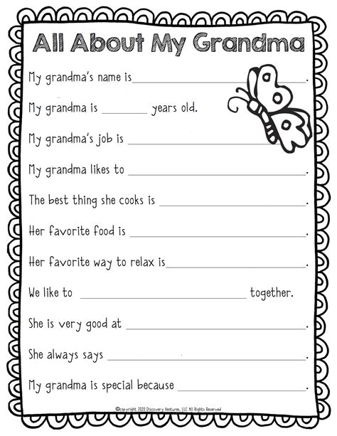 All About My Grandma Free Printable Web This All About Mine Grams