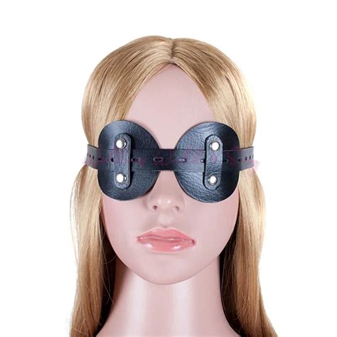 Fetish Eye Mask Pu Leather Bondage Blindfold Adult Game Sex Toys For Couples Sexy Blindfold