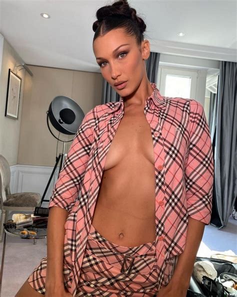 Bella Hadid Upskirt And Braless 6 Photos The Fappening