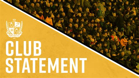 Club Statement Board Of Directors News Port Vale