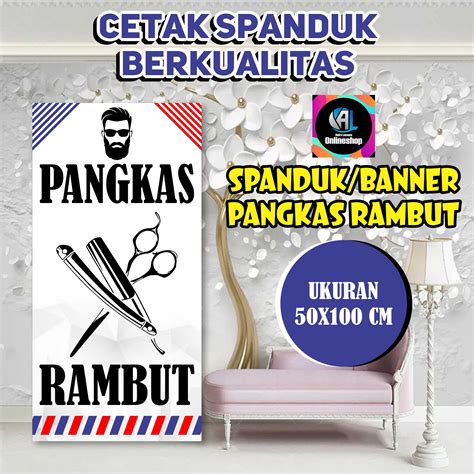 Spanduk, Banner Berdiri, Pangkas Rambut Model A | Lazada Indonesia