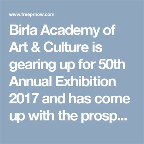 Birla Academy Of Art And Culture Is Gearing Up For 50th Annual Exhibition