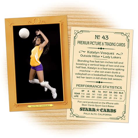 I encourage you to try different photos, textures, shapes and fonts to create your own unique vintage baseball card. Make Your Own Volleyball Card