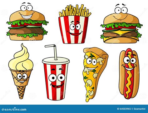 Personajes De Dibujos Animados Aislados De Los Alimentos De Preparación