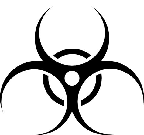 A mark, token, badge, ticket, tally, check, a signal, watchword, outward sign), from συμβάλλω. Biohazard Symbol Clip Art at Clker.com - vector clip art ...