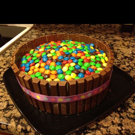 Kit Kat And M Cake Super Easy To Do Will Have To Make This For One Of