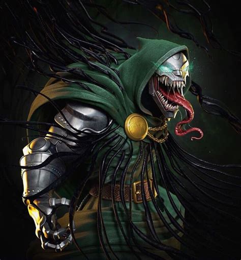 Venomized Dr Doom By Tiago Ziobini Marvel Villains Symbiotes Marvel