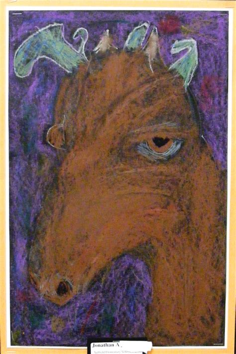 Suffield Elementary Art Blog Oil Pastel Horses