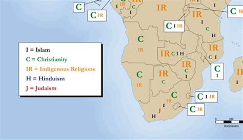South African Religion Map