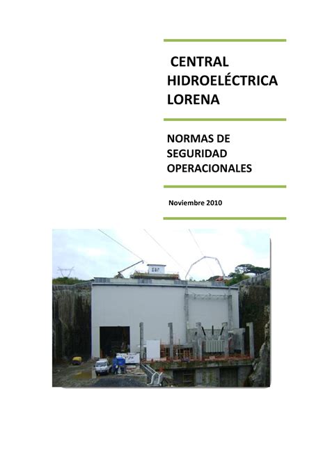 Normas De Seguridad Operacionales Lorena Central Hidroel Ctrica